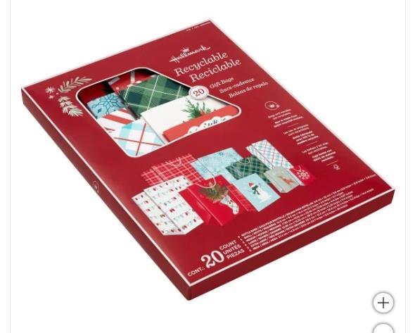Hallmark Gift Bags Multicolor 20-Count Recyclable Christmas Holiday Festive Fun Item image 3