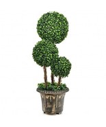 30 Inch Artificial Topiary Triple Ball Tree Indoor and Outdoor UV Protec... - £84.14 GBP