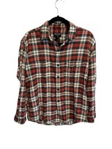 POLO JEANS CO Ralph Lauren Mens Button Up Shirt Plaid Flannel Red Blue Sz S - $23.99
