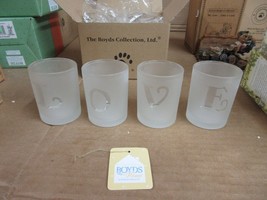 Boyds Bears Love&#39;s Glow Votives 811597 Set of 4 Candle Tea Light Holders... - $21.38