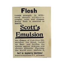 Scott&#39;s Emulsion Flesh Medicine 1894 Advertisement Victorian Medical ADB... - $369.57 MXN