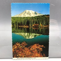 Vintage Mt. Rainier Reflection Lake Washington Unused Postcard - $52.29
