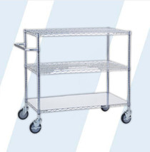 NEW TRIPLE SHELF UTILITY CART W/ SOLID BOTTOM 24&quot; X 36&quot; (UC2436SOL) - $586.88