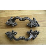 2 Cast Iron Antique Victorian Style Drawer Pull Barn Handle Door Handles... - €13,01 EUR