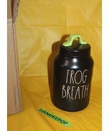 Rae Dunn Frog Breath Storage Canister Halloween Black And Green Ceramic Jar - £89.43 GBP