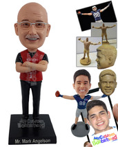 Personalized Bobblehead Looking good referee with tank top over the shirt with a - £71.58 GBP