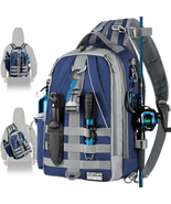 Fishing Backpack Tackle Sling Bag w/ Rod Holder | Lightweight Fly Tackle... - $51.01