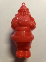 Vintage Red Hard Plastic Santa Novelty Ornament No Package New Old Stock - £7.98 GBP