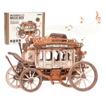 Robotime Wooden Music Box Puzzle 3D Mechanical Birthday Anniversary Day Gift kid - £47.12 GBP