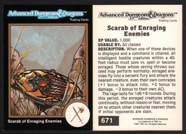 1991 TSR AD&amp;D Gold Border RPG Fantasy Art Card #671 Dungeons &amp; Dragons ~ Scarab - £5.51 GBP