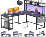 Aheaplus Reversible L-Shaped Corner Computer Desks Gaming Desk With Storage - £172.48 GBP