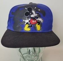 Mickey Unlimited Blue Embroidered Mickey Mouse Snapback Hat Fresh Caps - £11.68 GBP