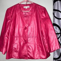 Bamboo Traders Magenta Faux suede, Lined Jacket size medium - £12.35 GBP