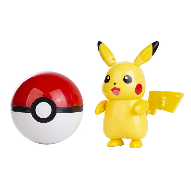 Play New Genuine  9 Different Styles Toy Set Pokeball Pocket Monster Pikachu Eev - £26.37 GBP