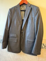 J. Lindeberg Slim Fit Charcoal Gray Wool Flannel Jacket Blazer SZ 52R NWOT - $157.41