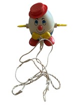 Vintage 1971 Fisher Price Humpty Dumpty #736 Pull Toy With Spinning Hands - $112.78 MXN