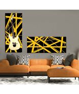 Wall Art Guitar Display Décor Panes Abstract Stripes Iconic Rock 80's 2275 - $79.18+