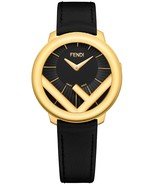 Fendi Run Away 36mm Yellow Gold Black Dial Watch  F710431011 - $765.00