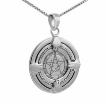 Nouveau Pendentif Sceau Roi Salomon Kabbale Voeux Amulette Talisman Argent - £89.45 GBP