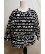 Chico&#39;s Black/White Patterned Blazer Women&#39;s Size 2 US Size Large Stretch  - $422.93 MXN
