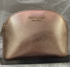 Kate Spade Dome Cosmetic Case Rose Gold Saffiano K4503 FS Y - £26.30 GBP
