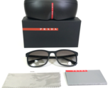 PRADA Linea Rossa Sunglasses SPS 01T DG0-0A7 Matte Black Red Square Frames - £96.14 GBP