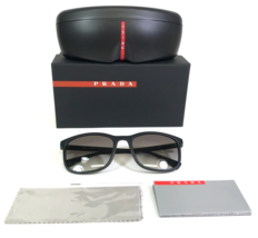 PRADA Linea Rossa Sunglasses SPS 01T DG0-0A7 Matte Black Red Square Frames - £95.47 GBP