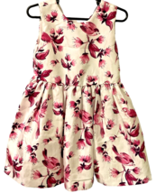 Gymboree Girls 3T White &amp; Pink Floral Brunch Easter Dress Sleeveless Par... - $9.88