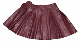 American Girl Tenney Faux Leather Skirt Girls 8 Emboss Paisley Lined Adjust Wais - £23.46 GBP