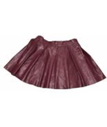 American Girl Tenney Faux Leather Skirt Girls 8 Emboss Paisley Lined Adj... - £23.50 GBP