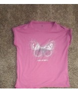 Girls Pink T Shirt- Butterfly Print - $77.00 MXN