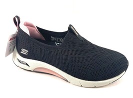 Skechers 104251 Black/Pink Arch Fit Memory Foam Slip-On Sneaker - £49.79 GBP