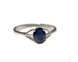 Sapphire Anniversary Ring Blue Sapphire Minimalist Ring September BirthstoneRing - £34.34 GBP