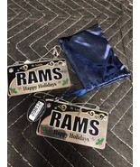 Rare Stauer Two St. louis Rams NFL Giftbox Pendants collectable NWT And Bag - $9.90