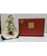 LENOX Pear Candy Dish Williamsburg Boxwood and Pine NIB 2003 9x6 For the... - £15.96 GBP
