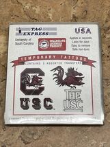 One Package Temporary Tattoos University Of South Carolina Gamecocks USC JD - $5.94