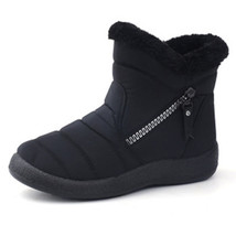 New Snow Boots Women Hook Loop Warm Plush Ladies Rubber Boots Ankle Boots For Wo - £28.76 GBP