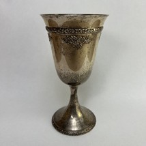 6 5/8&quot; Sterling Silver Hand Chased Goblet #1417 &quot;Rose Bouquet&quot; by Fisher - 120 g - £224.36 GBP