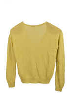 FREE PEOPLE Womens Sweater Gossamer Wide Cosy Fit Casual Yellow Size XS ... - £42.84 GBP