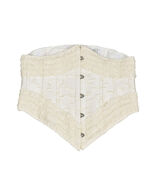 White (off-white) Corset Long Fishbone Lolita Lace Corset - $28.55