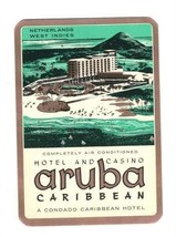 Hotel &amp; Casino Aruba Caribbean Luggage Label Condado Hotel - £10.87 GBP