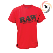 1x Shirt Raw Logo Core Design Red Comfy 100% Cotton T Shirt | XL | Stash... - $42.84