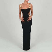 Sexy Cutout Bandage Dress Tight Stretch Maxi Dress Party Niche Dress - £25.28 GBP+