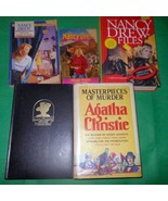 Lot 5 Books Vintage Mystery Crime Nancy Drew File Agatha Christie Collec... - £16.27 GBP