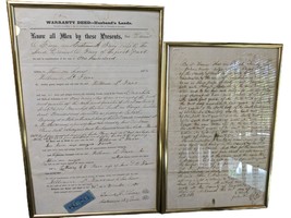 2 Civil War Era Ouachita County Arkansas Land Grant Documents 1863, 1870... - $133.65