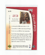 Michael Jordan (Chicago Bulls) 2001-02 Upper Deck Mj&#39;s Back 1995-96 Card #MJ-79 - £5.33 GBP