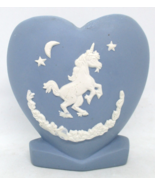 Artmark Accents White Unicorn on Blue Heart Vase  - $19.80