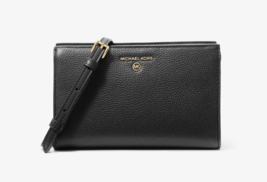 New Michael Kors Valerie Medium Pebbled Leather Crossbody Bag Black - £74.64 GBP