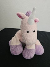 2007 Ty Pluffies Castles Unicorn Plush Stuffed Animal Lovey Pink Purple - £23.72 GBP