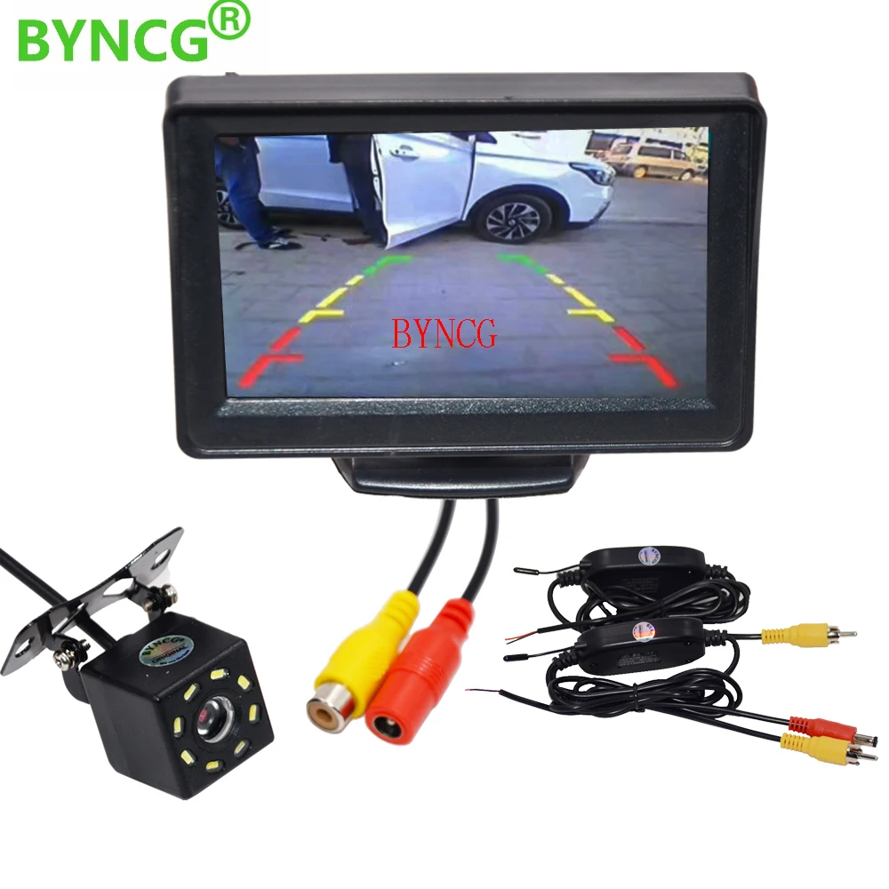 BYNCG Car Parking System Kit 4.3&quot; TFT LCD Color Rearview Display Monitor - £25.77 GBP